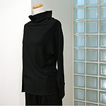 �N���[�[�b�g | drape Mock-neckT : color#2/�u���b�N