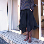 �N���[�[�b�g | iregular hem-gather skirt :  : 