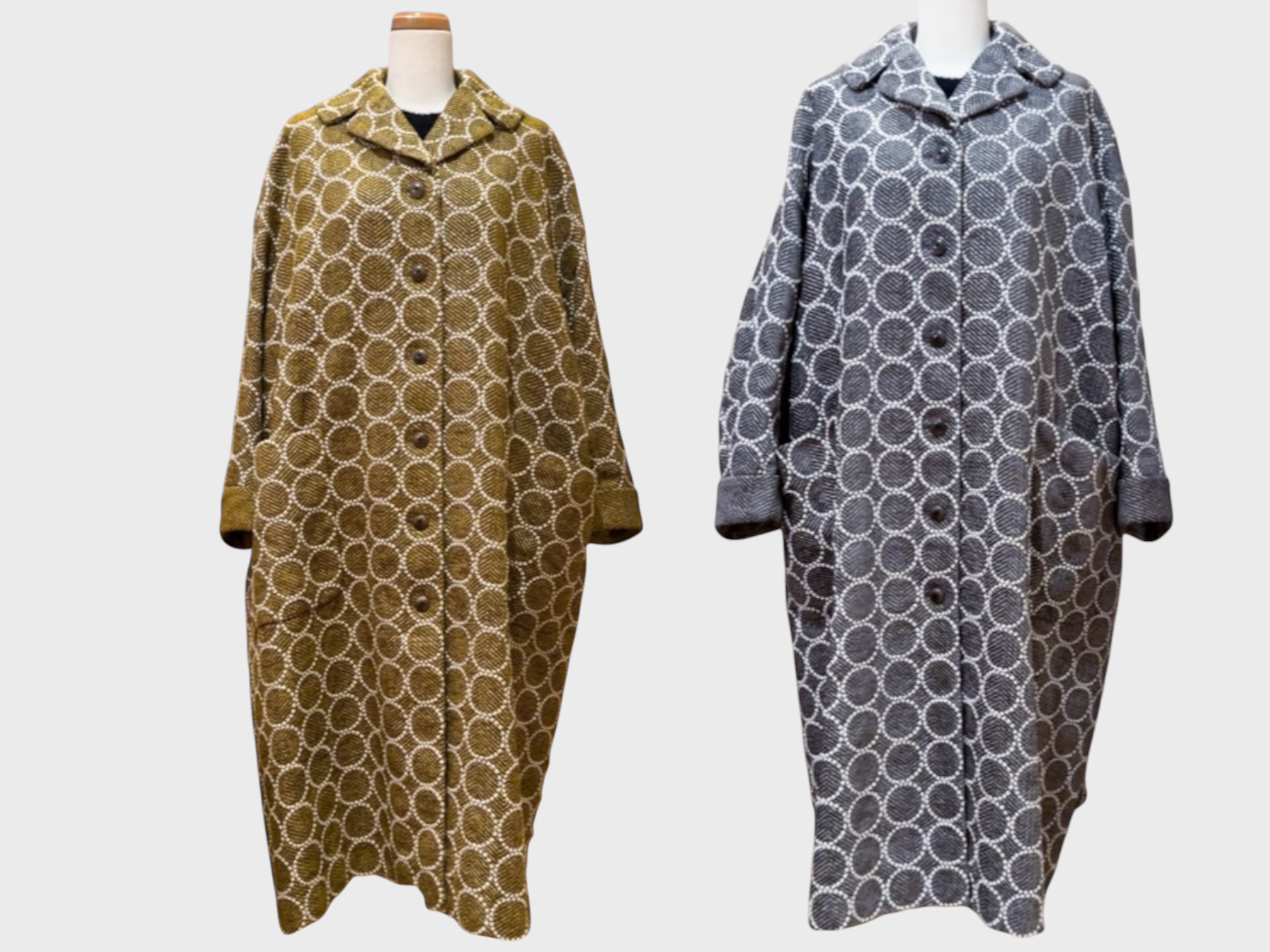 ミナペルホネンファブリックホームサークルネイビー88×77cm｜綿麻  