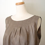 �N���[�[�b�g | Tuck no-sleeve blouse :  : �u���E�X