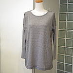 �N���[�[�b�g | cotton-gauze border T :  : �O���[�~�I�t�z���C�g