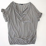 �N���[�[�b�g | draped-neck T :  : c#/�u���b�N�~�z���C�g